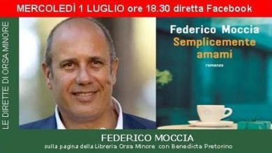 Photo of LE DIRETTE DELL’ORSA   mercoledì 1 luglio alle 18.30 sulla pagina Facebook della libreria
