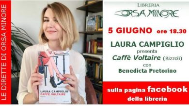 Photo of LE DIRETTE DELL’ORSA – venerdì 5 giugno LAURA CAMPIGLIO presenta CAFFÈ VOLTAIRE