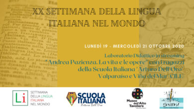 Photo of IL MAT MUSEO DELL’ALTO TAVOLIERE DI SAN SEVERO IN COLLABORAZIONE INTERNAZIONALE CON IL CILE PER LA ‘SETTIMANA DELLA LINGUA ITALIANA NEL MONDO’.