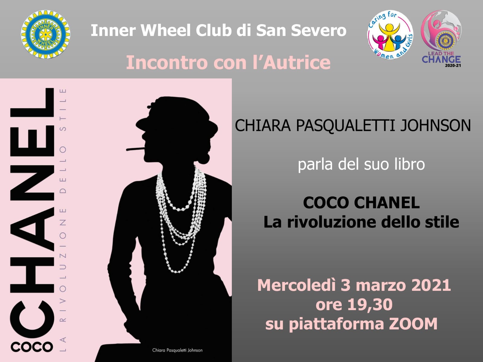 Chiara Pasqualetti Johnson Parla del suo libro “Coco Chanel. La rivoluzione  dello stile” – San Severo Città