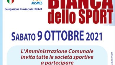 Photo of SABATO 9 OTTOBRE LA NOTTE BIANCA DELLO SPORT. ISCRIZIONI FINO AL 5 OTTOBRE.