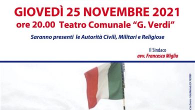 Photo of Giovedì 25 novembre al Teatro Verdi il concerto in ricordo dei Caduti nelle missioni internazionali di Pace nel mondo.